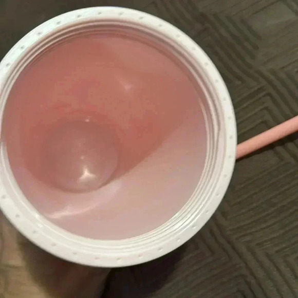 Starbucks Pink Lemonade 2022 Studded Matte Frosted 16oz Cup Tumbler - Picture 4 of 5